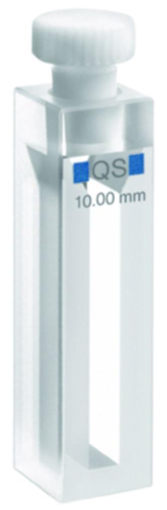 Hellma Half-micro-cuvette 114-QS, 10 mm thickness quartz glass SUPRASIL, 1400 µl, PTFE stopper