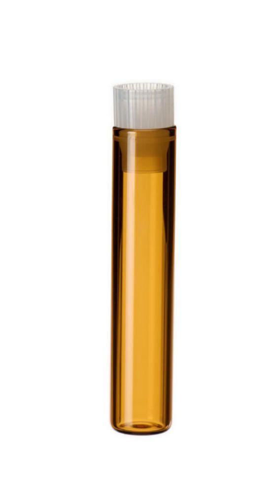 LLG Shell Vials, 8, 1 ml, OD 8.2 mm, Outer Height 40 mm, Amber, Flat Bottom, Pack of 100
