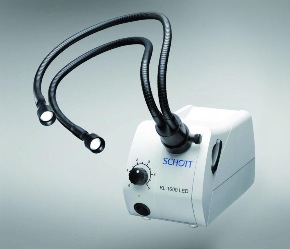 Schott LED Cold Light Source KL 1600 LED including 2-Armed Gooseneck and Focus Lenses with UK Plug