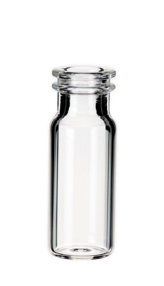 LLG Snap Ring Vial N 11, 1.5 mL, O.D. 11.6 mm, Outer Height 32 mm, Clear, Flat Bottom, Wide Opening, Pack of 100