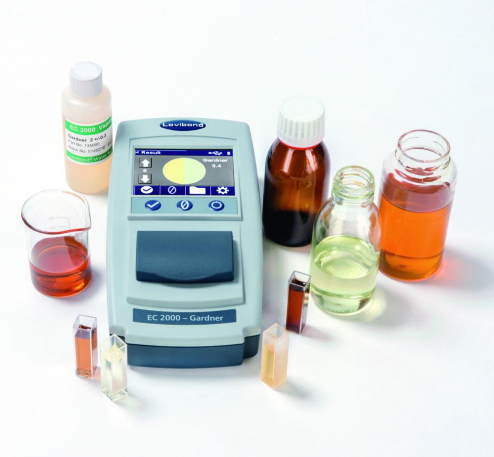 The Tintometer Comparator EC 2000 Gardner 2-Field View, 0–500, Glass Cell W100 OG 10 mm, Plastic Cell 3xW100 10 mm