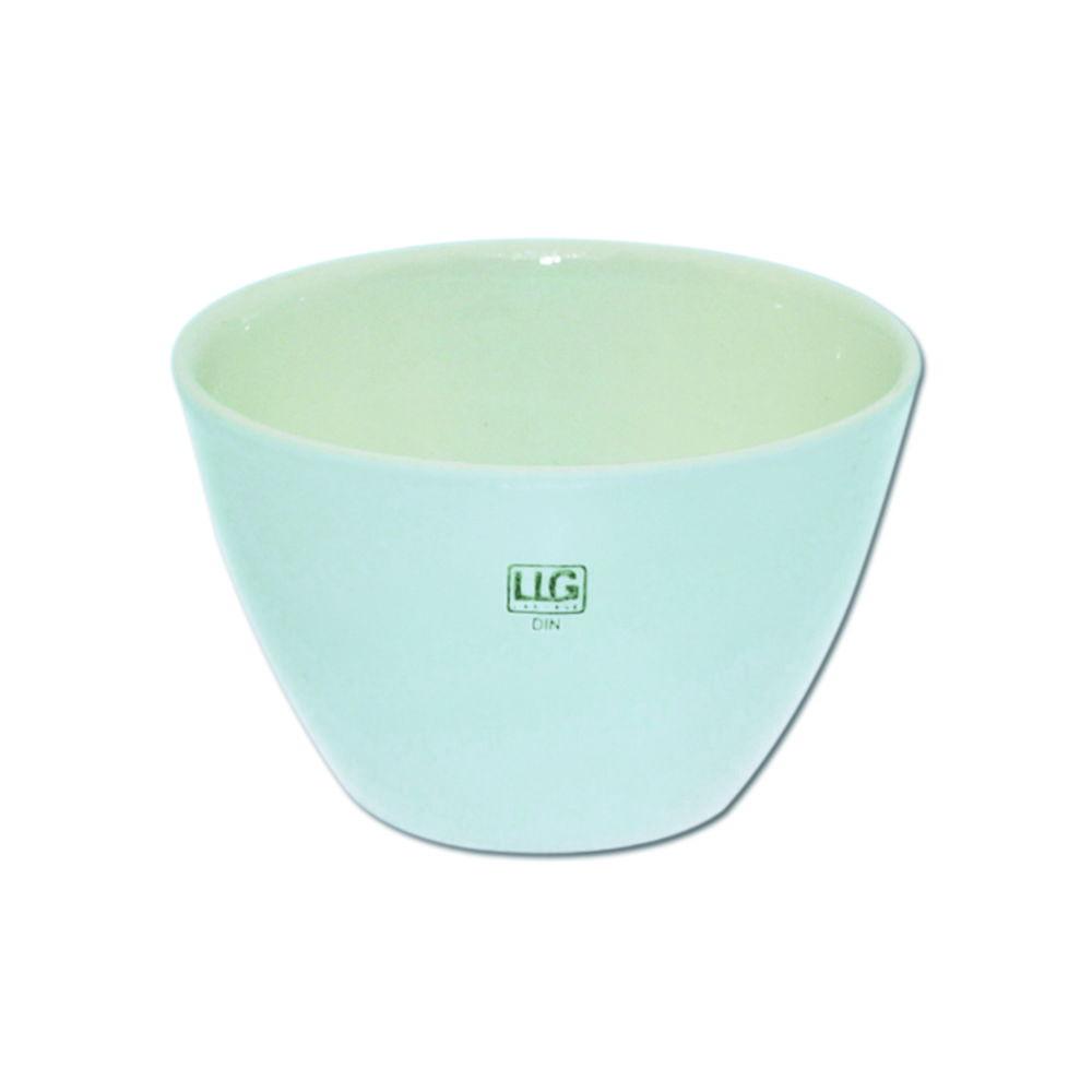 LLG Porcelain Crucible 1/60, DIN 63mL, 60mm Dia, Low Form, Glazed