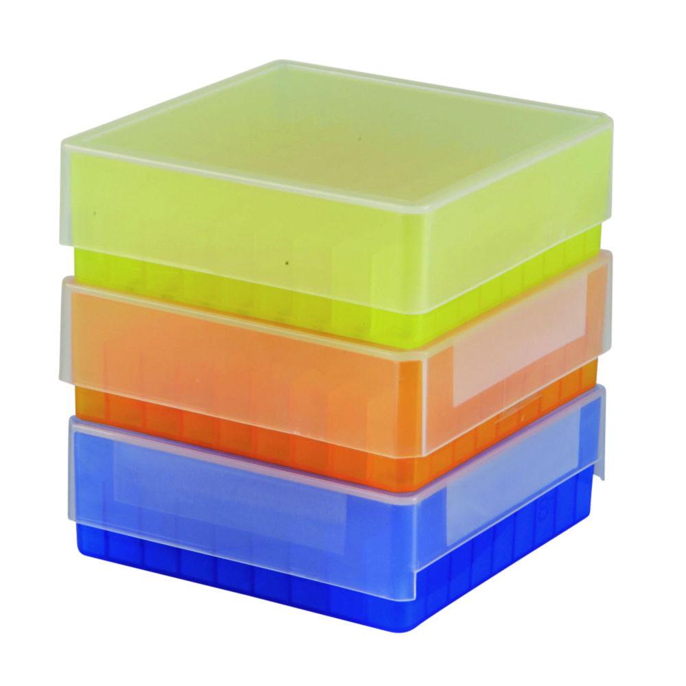 Heathrow Scientific 81-Well Cryogenic Storage Rack, PP, Assorted Colors, 130 x 130 x 47 mm, Pack of 5