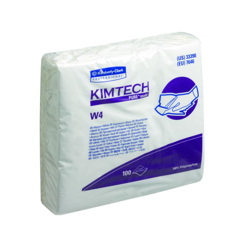 Kimberly-Clark Kimtech Pure CL4 Dry Wipers, White, 22.8 x 22.8 cm, Pack of 5 x 100 Wipers