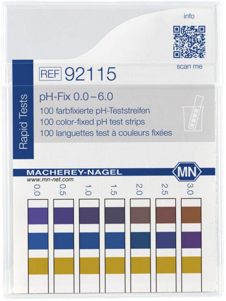 Macherey-Nagel pH-Fix Indicator Strips (pH 0.0-6.0) – Pack of 100
