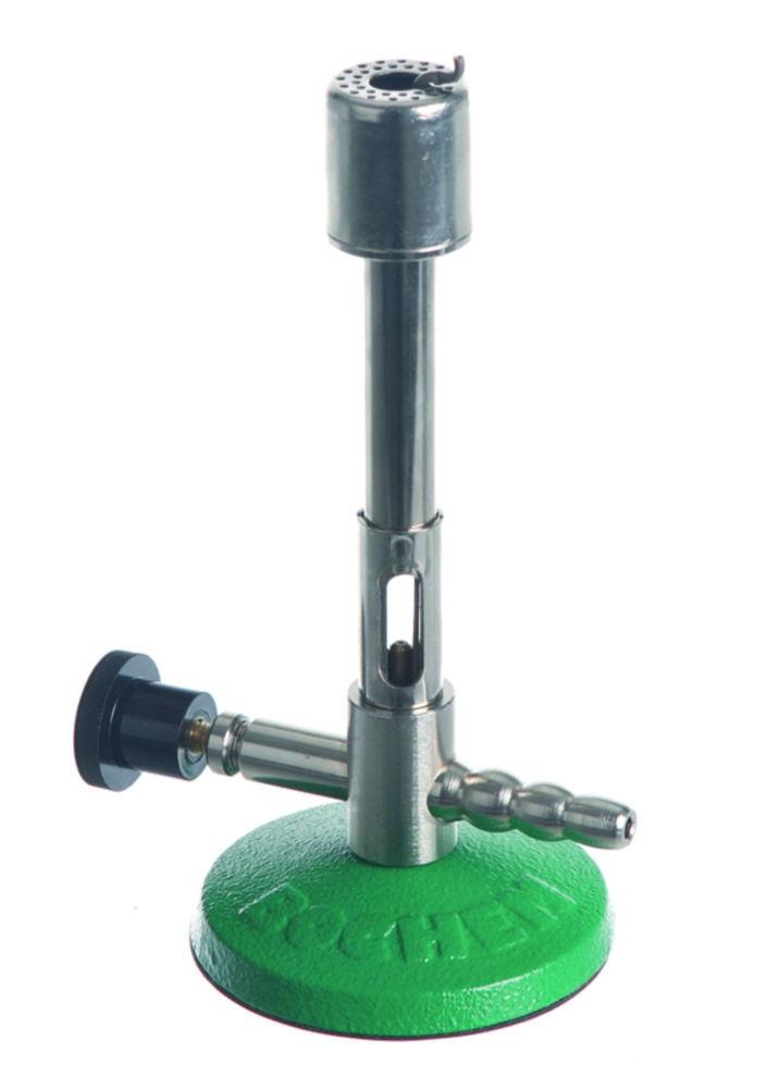 BOCHEM Bunsen Burner for Propane with Needle Valve DIN 30665, Air Regulation, Pilot Flame, Max. 1300°C, 2.36 kW