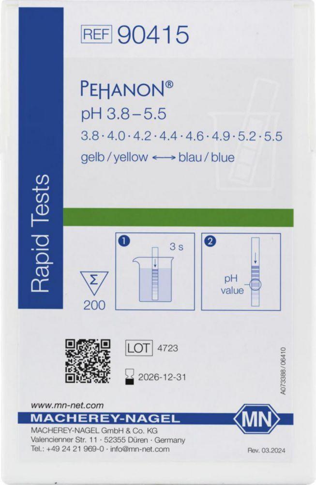 Macherey-Nagel Pehanon Indicator Paper 38-55 - Pack of 200 Strips