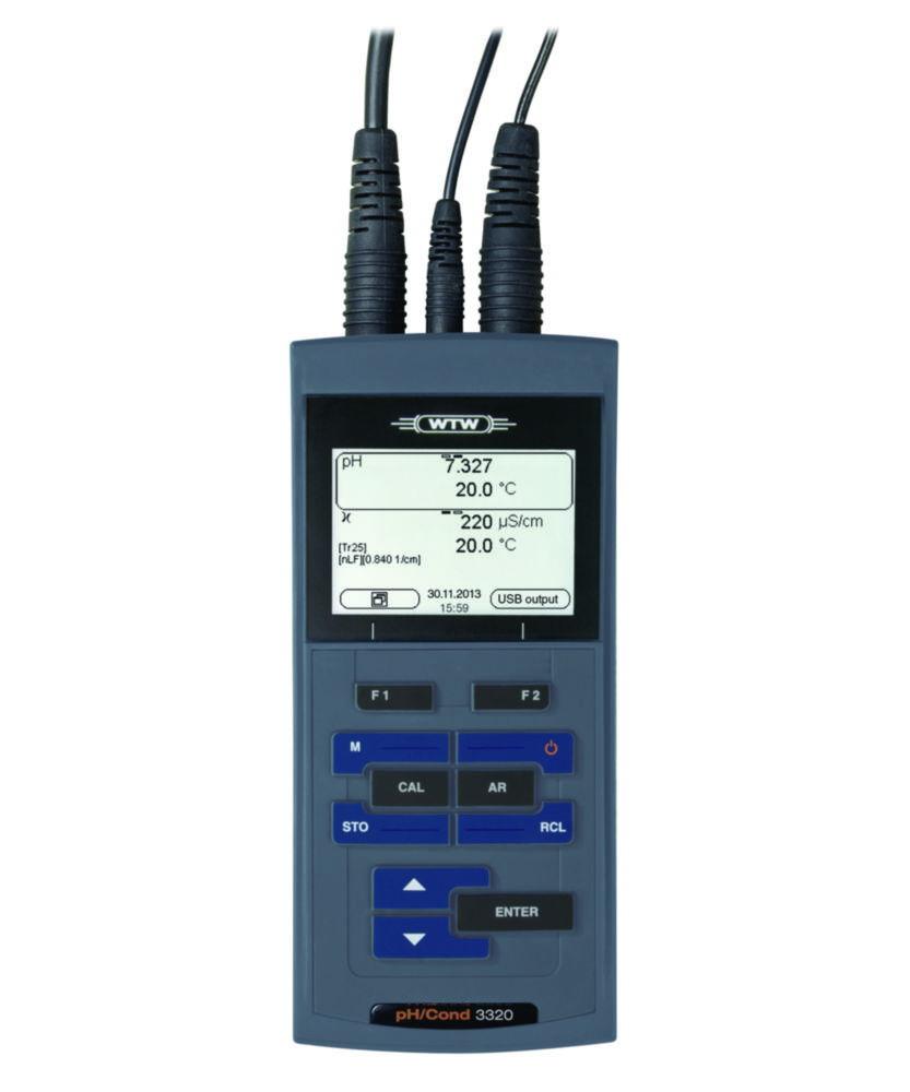 Xylem WTW pH/Cond 3320 Set 2 Conductivity Meter 2 Channels, Case, SenTix 41, TetraCon 325, Buffer Solution STP 4+7, LF-Standard (1413 µS/cm)