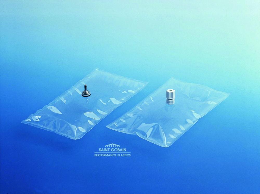 Saint-Gobain Gas Sampling Bag Chemware PVF, Fitting: On/Off, 300 x 300 mm, 3.8 L