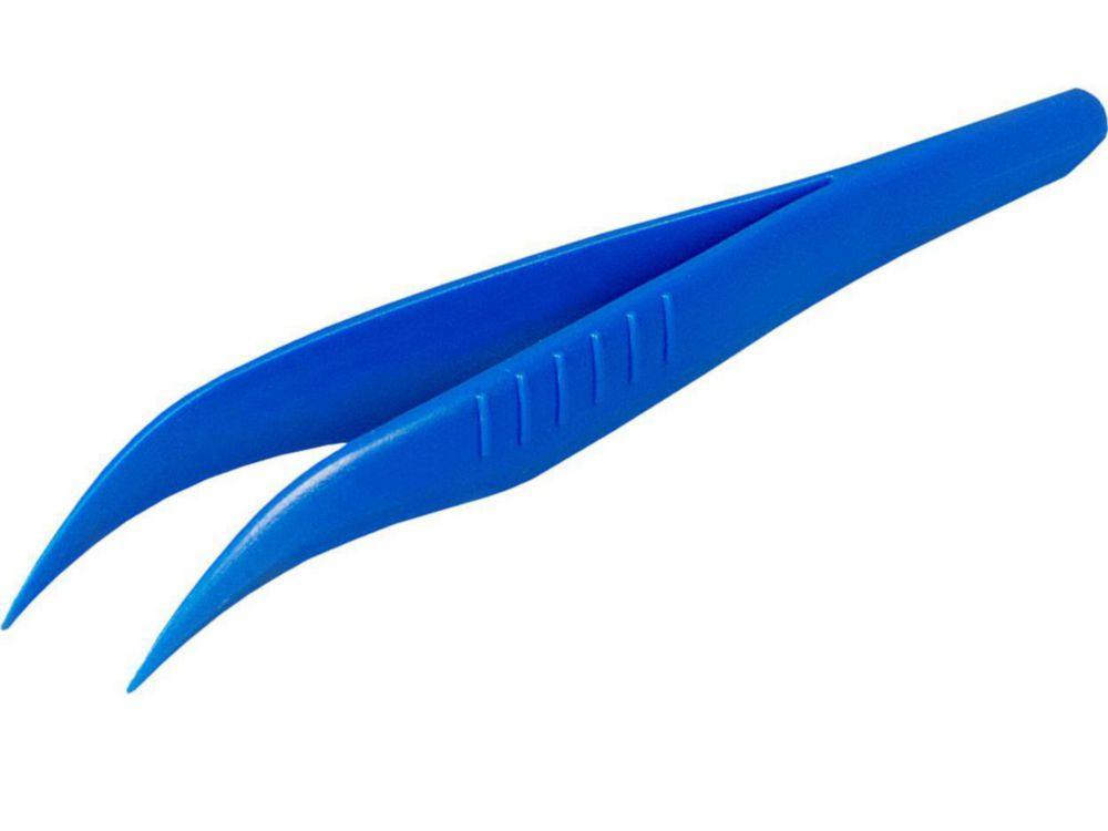 Bürkle Disposable Forceps 130 mm, PS Pointed/Angled, Blue, Sterile, Pack of 100