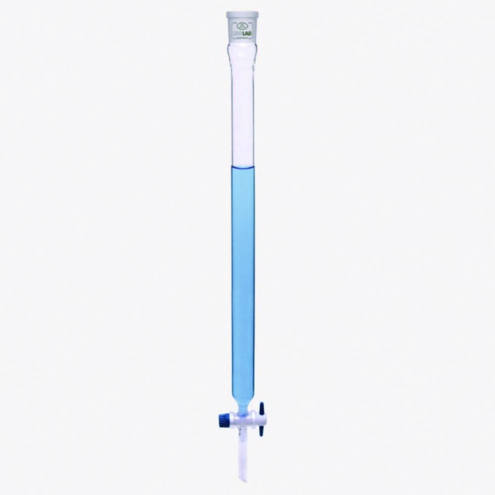 ISOLAB Chromatography Column, 600 mm, Dia 30 mm, Without Frit, 430 mL, Socket NS 29/32, Boro 3.3