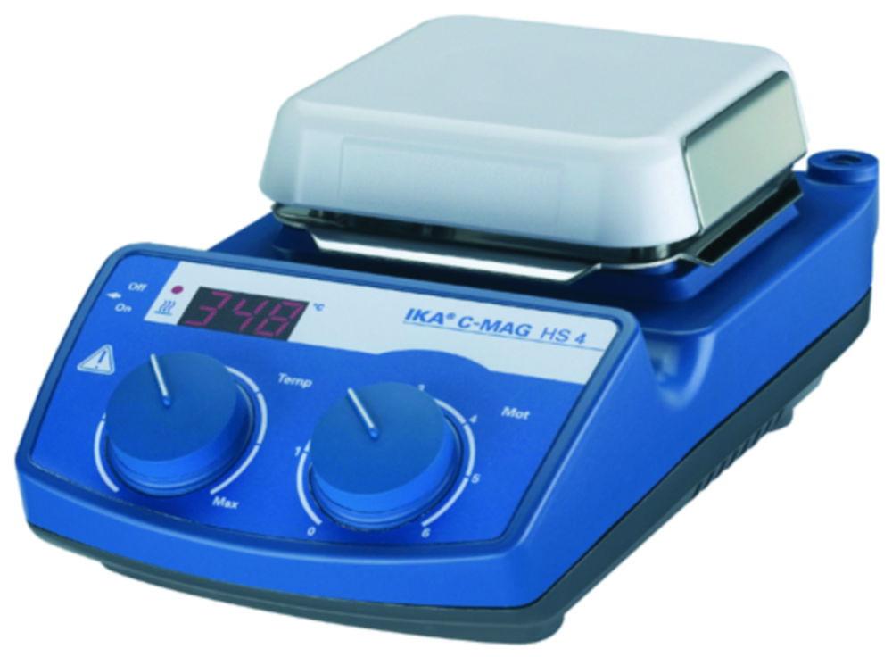 IKA Magnetic Stirrer C-MAG HS 4 S 3 with Heating, Glass Ceramics Heating Plate with Swiss Plug