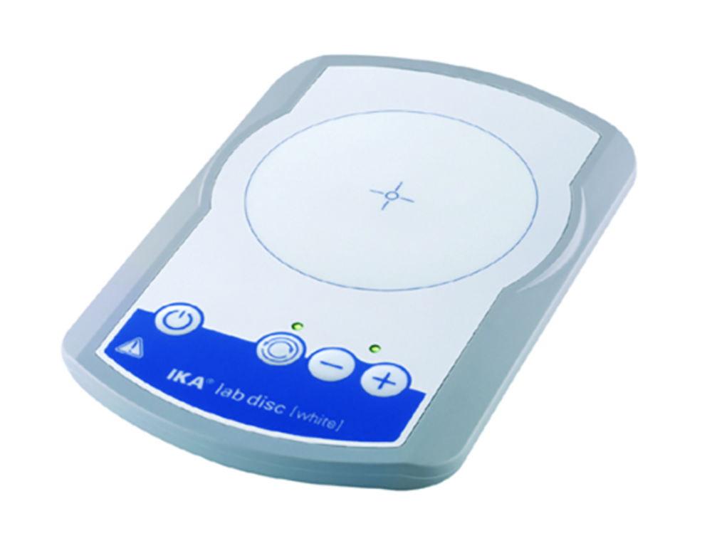 IKA Magnetic Stirrer Lab Disc White Ultraflat, 100....240V, 50/60Hz with EU/UK/CH Plug