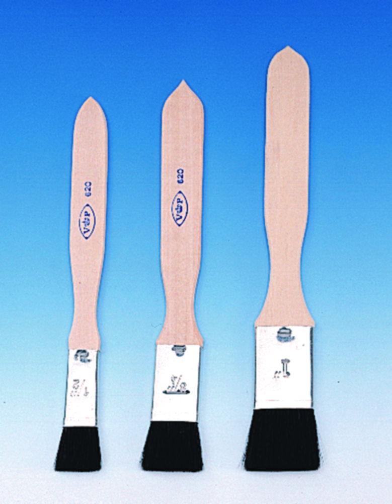 Pinselmanufaktur Aulitzky Hair Brushes,Wide,Bear Hair,Flat Handle Width 12.5 Mm,Hair Length 16 Mm