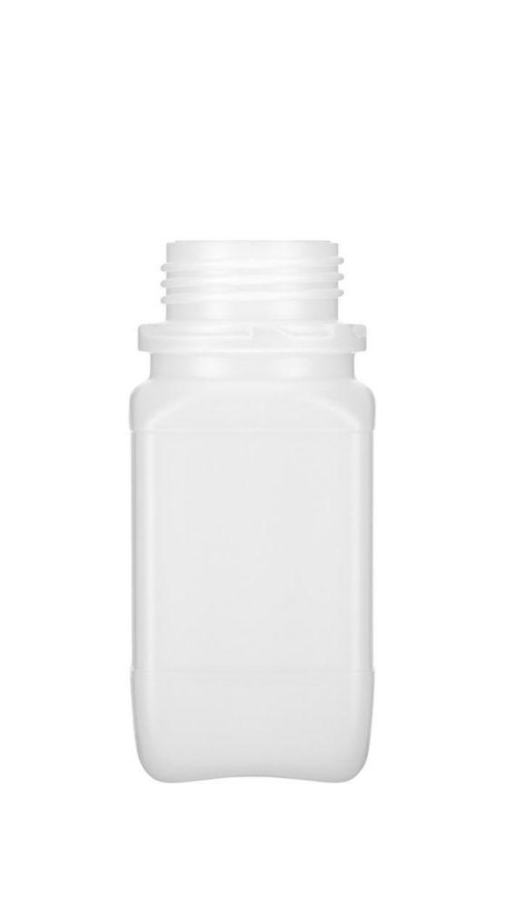 Kautex Textron 250mL Square Reagent Bottle Wide Neck PE HD Cap (Without Screw Cap)