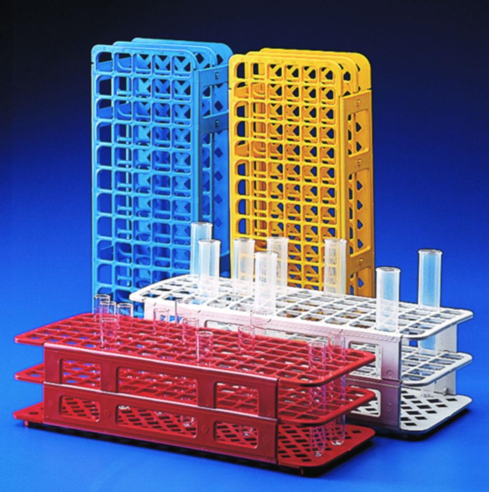 Kartell Universal Test Tube Rack for 60 Tubes, Diam 16mm, PP 105 x 246 x 72 mm, Yellow