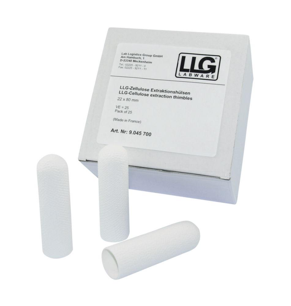 LLG Extraction Thimbles 33x80mm Cellulose, Pack of 25


