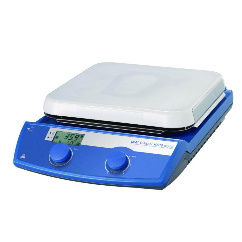 IKA Magnetic Stirrer C-MAG HS 10 Digital S 3 IKAMAG with Heating Glass Ceramic-Heating Plate, with Swiss Plug
