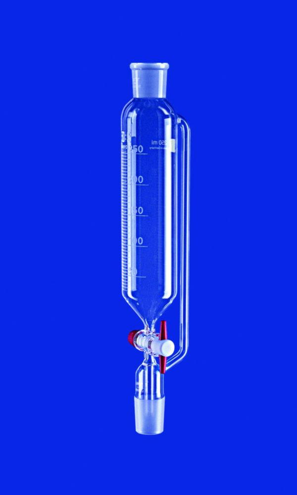 Lenz-Laborglas Dropping Funnel Cylindrical with Pressure Equalizing Tube Cap NS 29/32 (250 mL)
