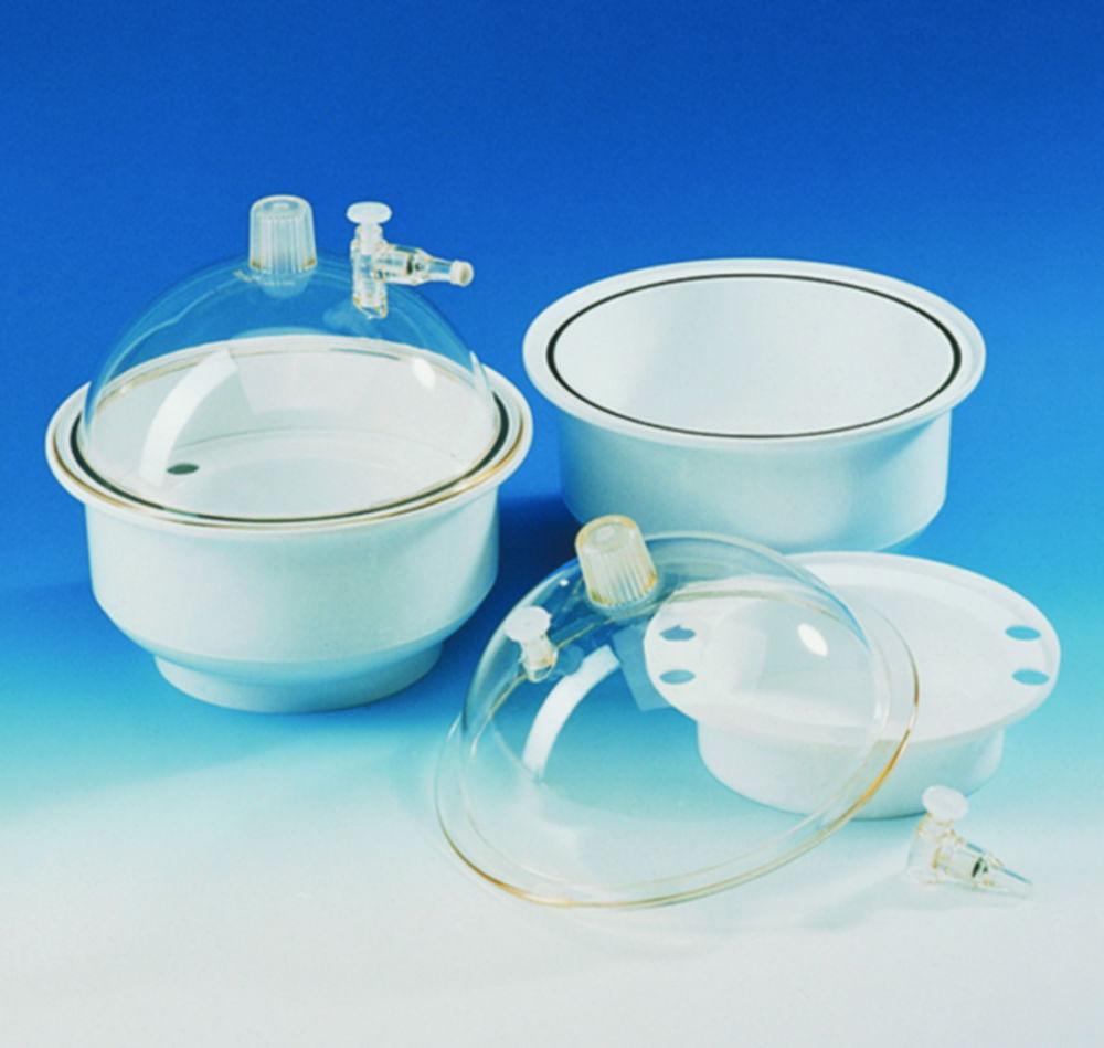 Kartell Desiccator Hood PC, Lower Section, and Desiccant Tray PP 150mm