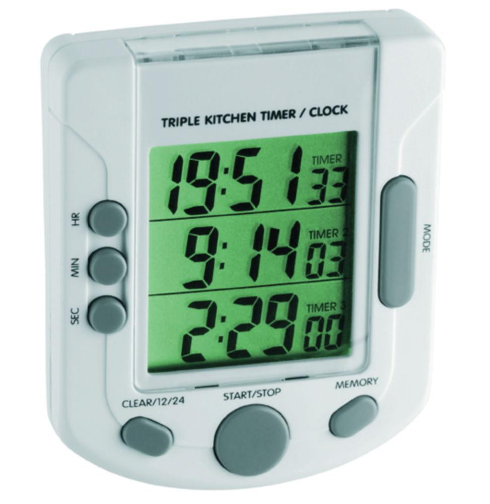DOSTMANN electronic Timer III and Stopwatch Clock - Triple Timer with Stopwatch Function
