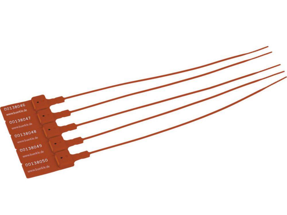 Burkle Security Seal 260 mm Red Numbered in Sequence Pack of 100

