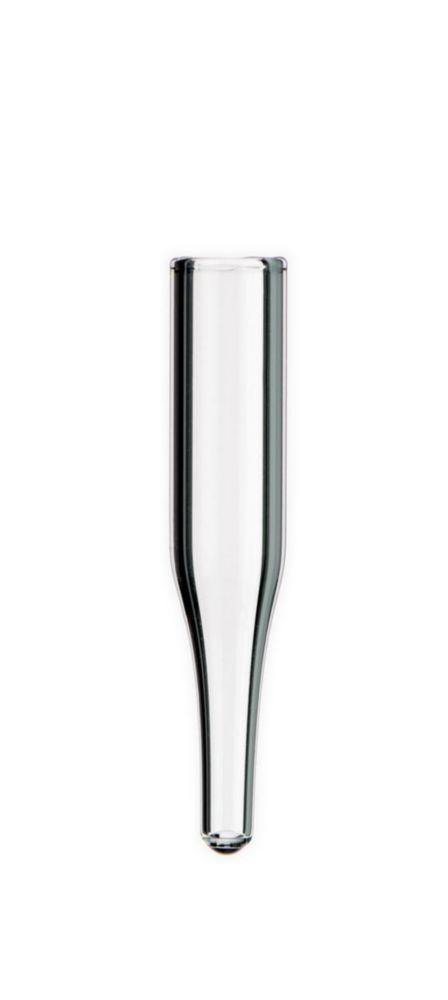 LLG Labware Insert 0.1 mL for Small Opening, O.D.: 5 mm, Outer Height: 31 mm, Clear, Conical, 15 mm Tip, Pack of 100