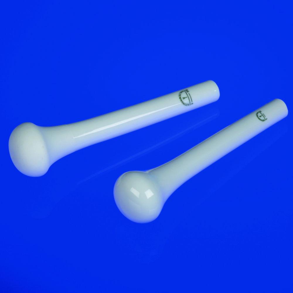 Haldenwanger Pestle Head 45 mm Ø, Glazed Porcelain, L=180 mm, for Mortar

