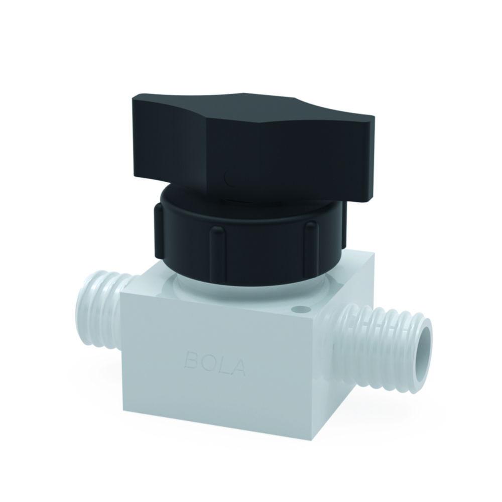Bohlender 2-Way Ball Valve PTFE Straight GL 18, Ø 4 mm
