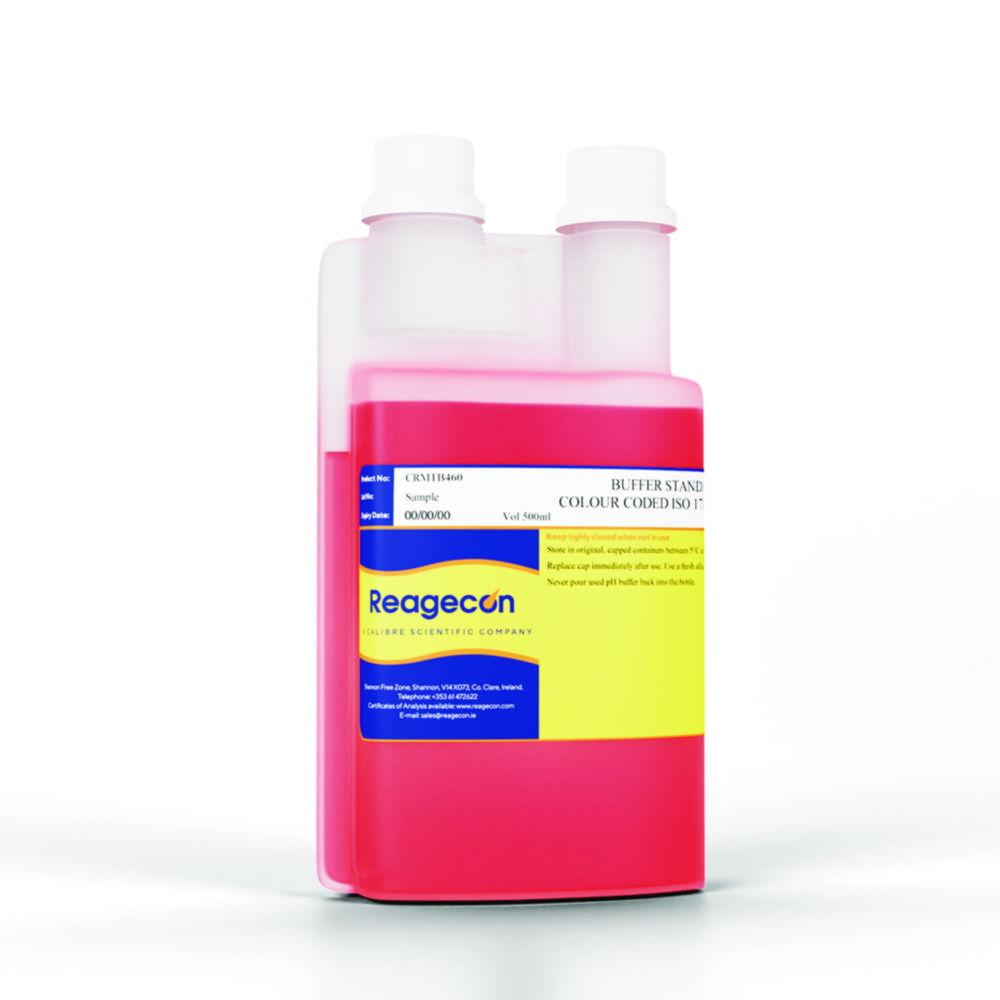 Reagecon Buffer Standard pH 4.60 at 25°C Technical Colour Coded ISO 17034 Certified Reference Material 500ml

