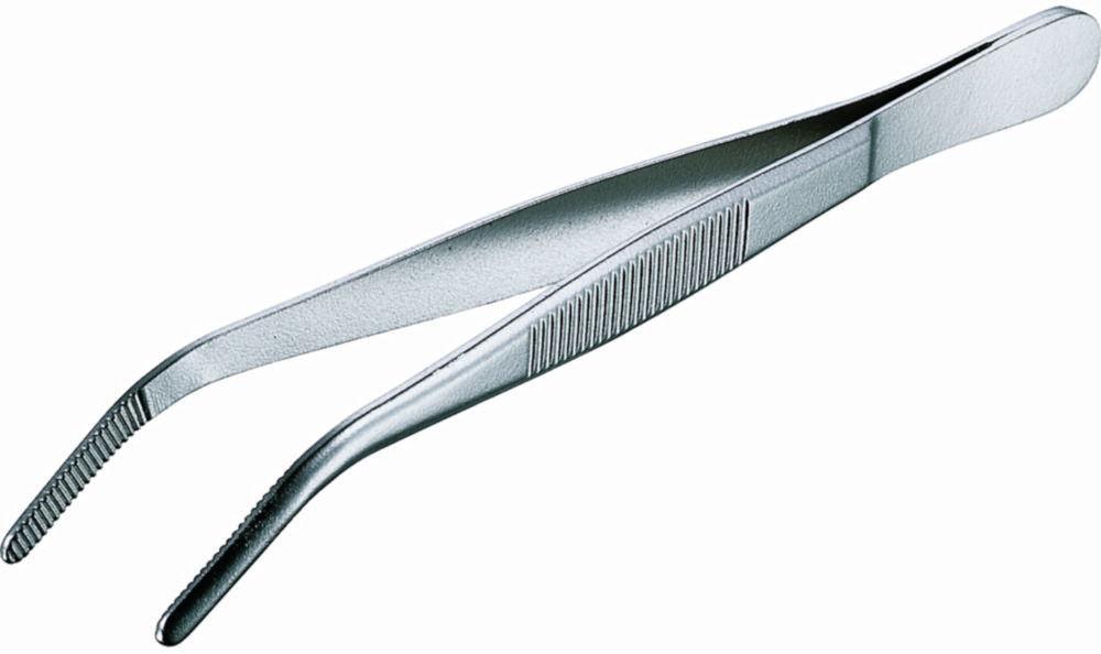 Usbeck Tweezers Stainless Bent Blunt 115 mm

