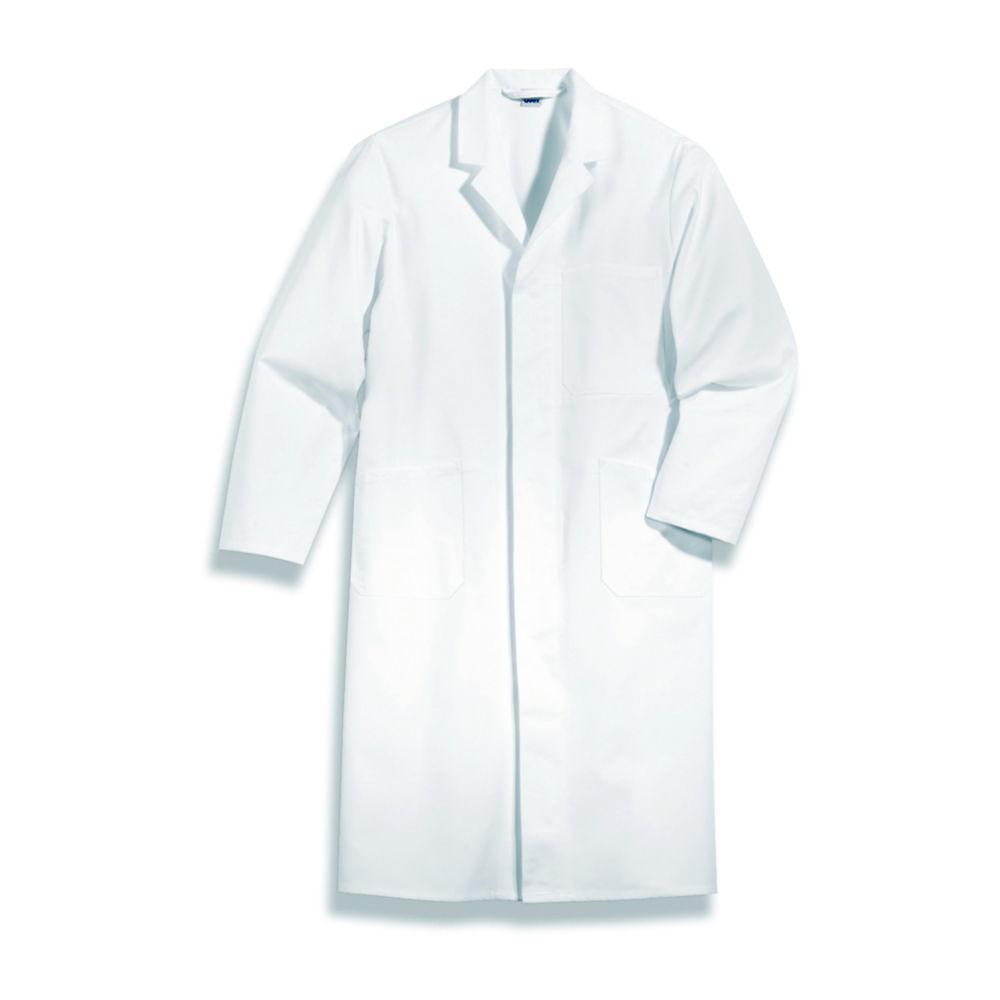Uvex Men's Laboratory Coat, Size 52, White, 100% Cotton, Length 115 cm, Model 143

