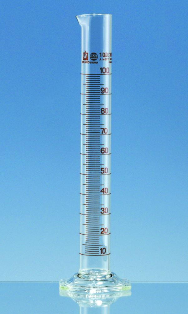 Measuring cylinder 500 ml, high form BLAUBRAND-ETERNA, Cl. AS, CoC, DURAN, main point ring graduation pack of 2