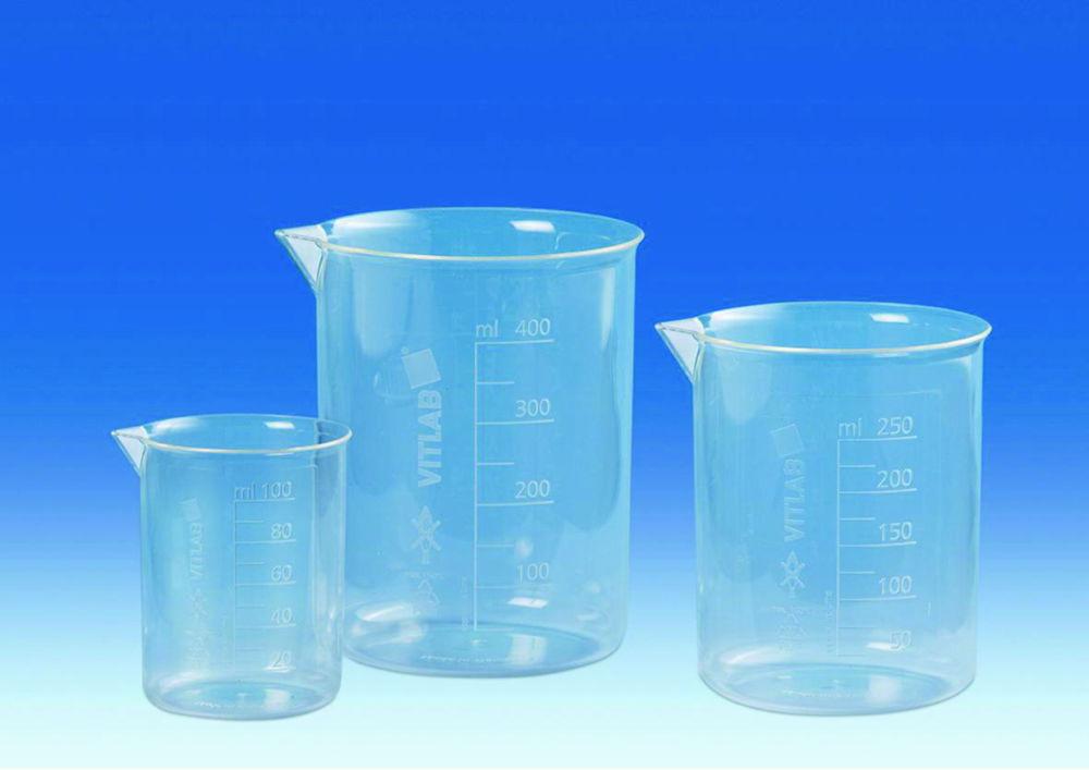 VITLAB Griffin Beaker 600 ml, PMP, TPX, Raised Scale

