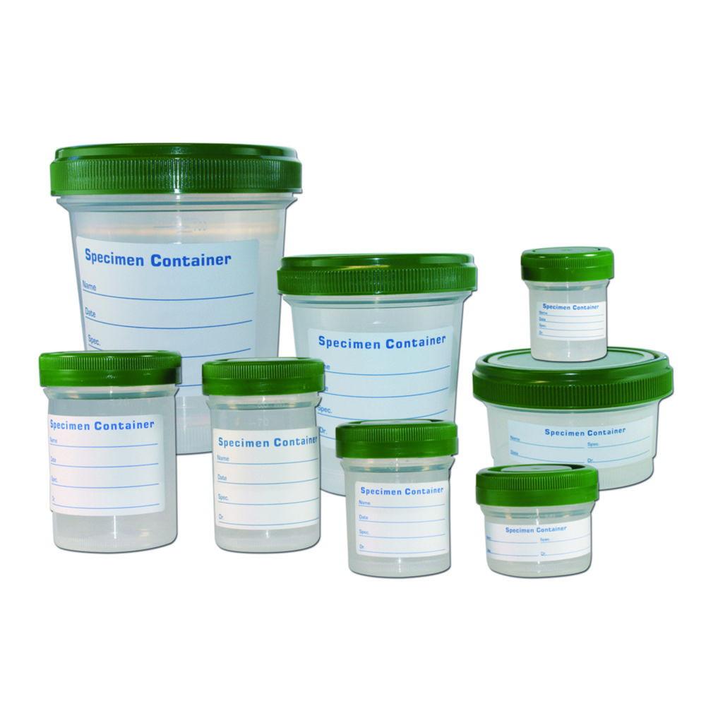 LLG Sample Containers 120 mL, PP with HDPE Screw Cap and Plain Label, Pack of 300