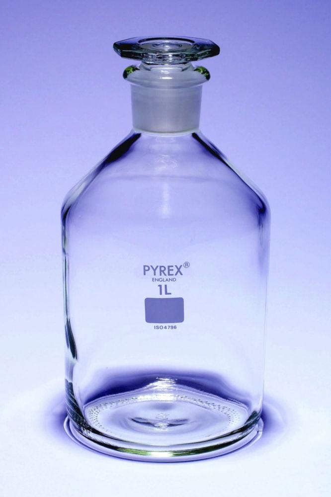 DWK Reagent Bottles 500ml Narrow Neck with Stopper Pyrex Pack of 10