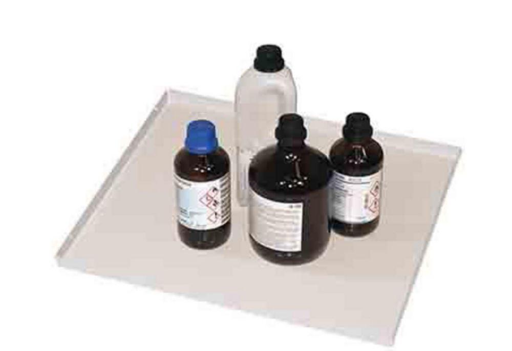 Lower shelf 443x435x30mm steel plate plastic coated