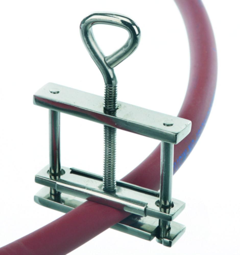 BOCHEM Tubing Clip 60mm, Hoffmann Pattern Extra-Strong, with Wing Nut Closure, Nickel-Plated Brass