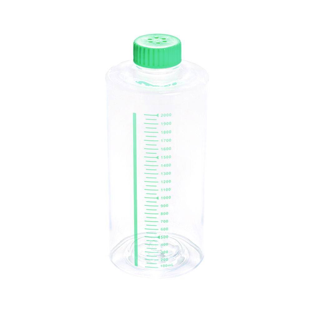 Roller Bottles 2000ml, 850cm² TC-treated, vent cap, pack of 12