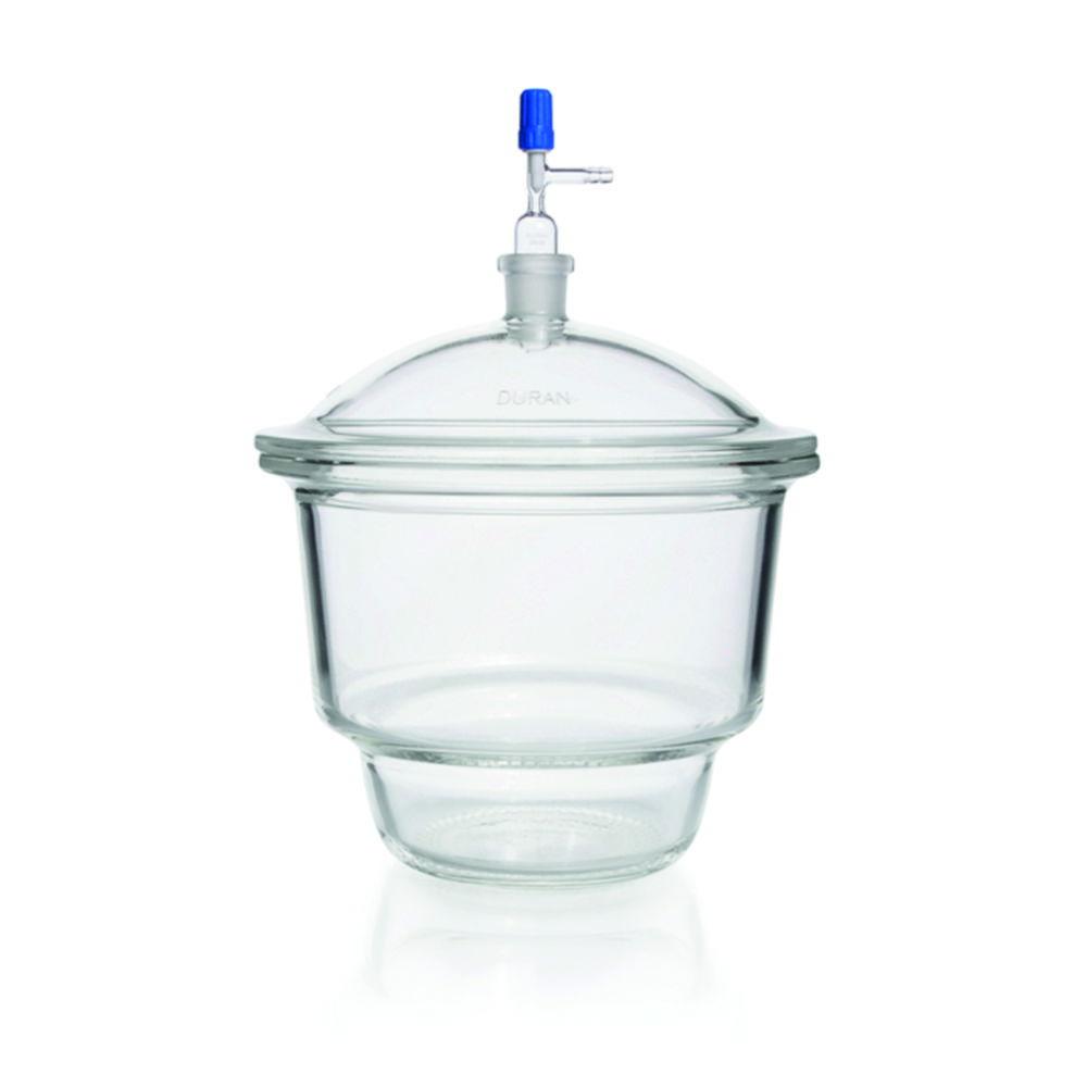 DWK Duran Vacuum Desiccator with Stopcock in Cover, Diameter 150 mm, Without Plate​