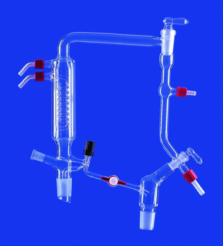 Lenz-Laborglas Column Head with Valve Stopcock, Column NS 14/23, Receiver NS 14/23, DURAN Tubing
