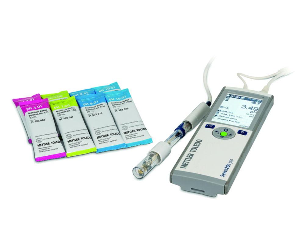 Mettler-Toledo Seven2Go pH/Ion-S8 Biotech Kit Base Unit with InLab Routine Pro ISM, Calibration Bottles, and Buffer Solutions for pH 4.01, 7.00, and 9.21