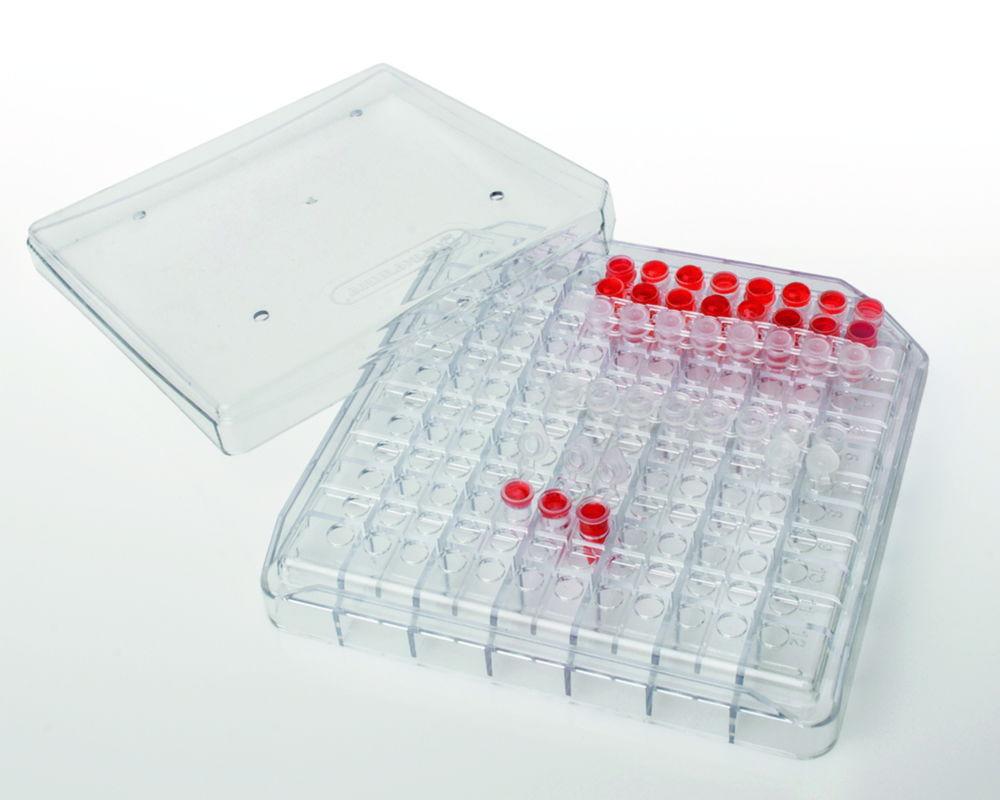 Bel-Art PCR Tube Freezer Storage Box 144x0.2 ml Tubes, Pack of 5