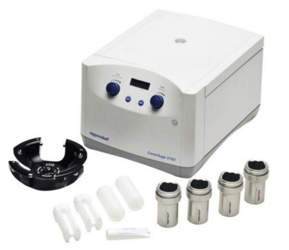 Eppendorf Centrifuge 5702 R G, 230 V/50-60 Hz, including rotor A-4-38 and 15/50 mL adapters, GB-plug

