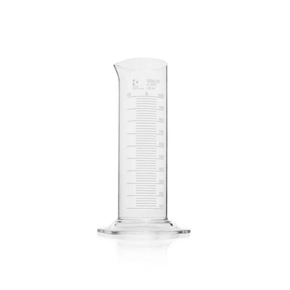 DWK Duran Measuring Cylinder, Low Form, with Spout, Hexagonal Base, with Graduation, 1000 ml