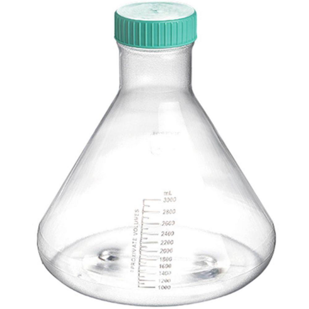 Erlenmeyer Flask 2000ml, PC non-treated, plug seal, Dnase/Rnase,Non-Pyrogenic, pack of 4