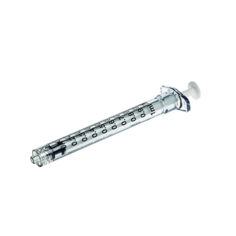 BD Plastipak Disposable syringes 1 ml PP, with luer-lok nozzle, with two-piece plunger, concentric, sterile, pack of 100