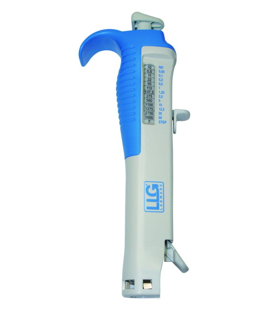 LLG UniDispens Manual Dispenser, 10 Stroke Adjustments, including 25mL Adapter & 2 Dispenser Tips