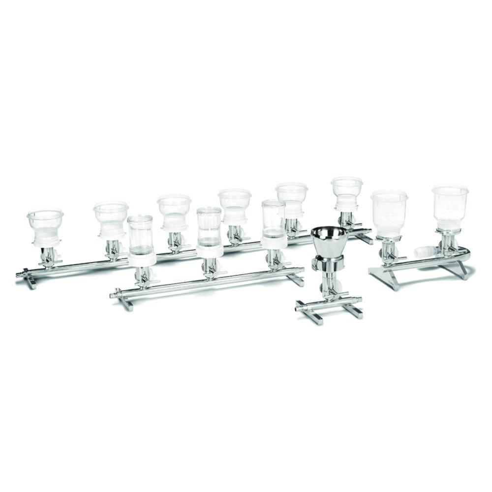 Sartorius 1‑Branch Microsart Manifold with 100 mL Stainless Steel Funnel