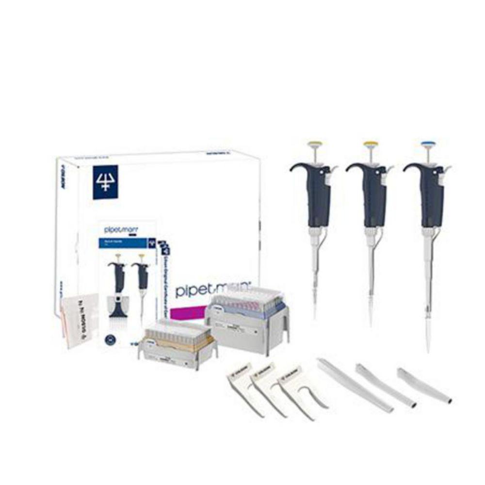 GILSON Pipetman Starter Kit L 2-20 µl, 20-200 µl and 100-1000 µl 3x Pipette Holder, 3x Plastic Tip Ejector